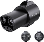 J1772 to Tesla Charger Adapter, Max 80A 250V Fast EV Adapter for Tesla Model 3/Y/X/S & Cybertruck, Smoother Plug-In & Removal, Enhanced Heat Resistance for Home & Public J1772 Charging Stations