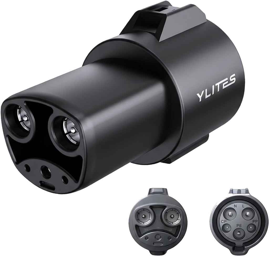 J1772 to Tesla Charger Adapter, Max 80A 250V Fast EV Adapter for Tesla Model 3/Y/X/S & Cybertruck, Smoother Plug-In & Removal, Enhanced Heat Resistance for Home & Public J1772 Charging Stations