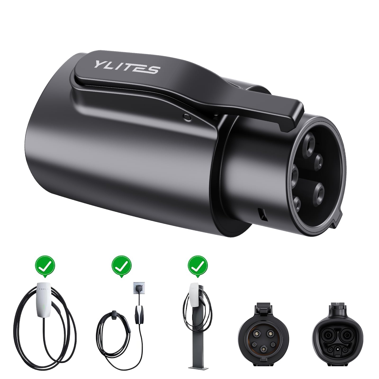 CCS1 to Tesla Charging Adapter, 250kW DC Fast Charge Converter, CCS to NACS Adapter with Enhanced Heat Dissipation, Easy Plug & Unplug for Public DC Fast Charging Stations & Road Trips