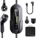 Level 2 EV Charger 40Amp, 240V 9.6KW Portable Electric Vehicle Charging Stations with NEMA 14-50P, 25FT Cable Adjustable Current/Timing Delay Home Electric Car Charger for J1772 BEVs/PHEVs