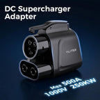 NACS to CCS Adapter for Fast Charging CCS1 EVs in Tesla V3/V4 Superchargers, Max 500A 1000V NACS DC Adapter, Dual Locks for Secure Connection and Easy Disconnect for Road Trip Backup