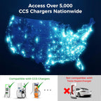 CCS1 to Tesla Charging Adapter, 250kW DC Fast Charge Converter, CCS to NACS Adapter with Enhanced Heat Dissipation, Easy Plug & Unplug for Public DC Fast Charging Stations & Road Trips
