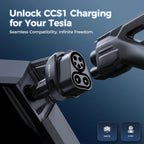 CCS1 to Tesla Charging Adapter, 250kW DC Fast Charge Converter, CCS to NACS Adapter with Enhanced Heat Dissipation, Easy Plug & Unplug for Public DC Fast Charging Stations & Road Trips