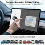 CCS1 to Tesla Charging Adapter, 250kW DC Fast Charge Converter, CCS to NACS Adapter with Enhanced Heat Dissipation, Easy Plug & Unplug for Public DC Fast Charging Stations & Road Trips
