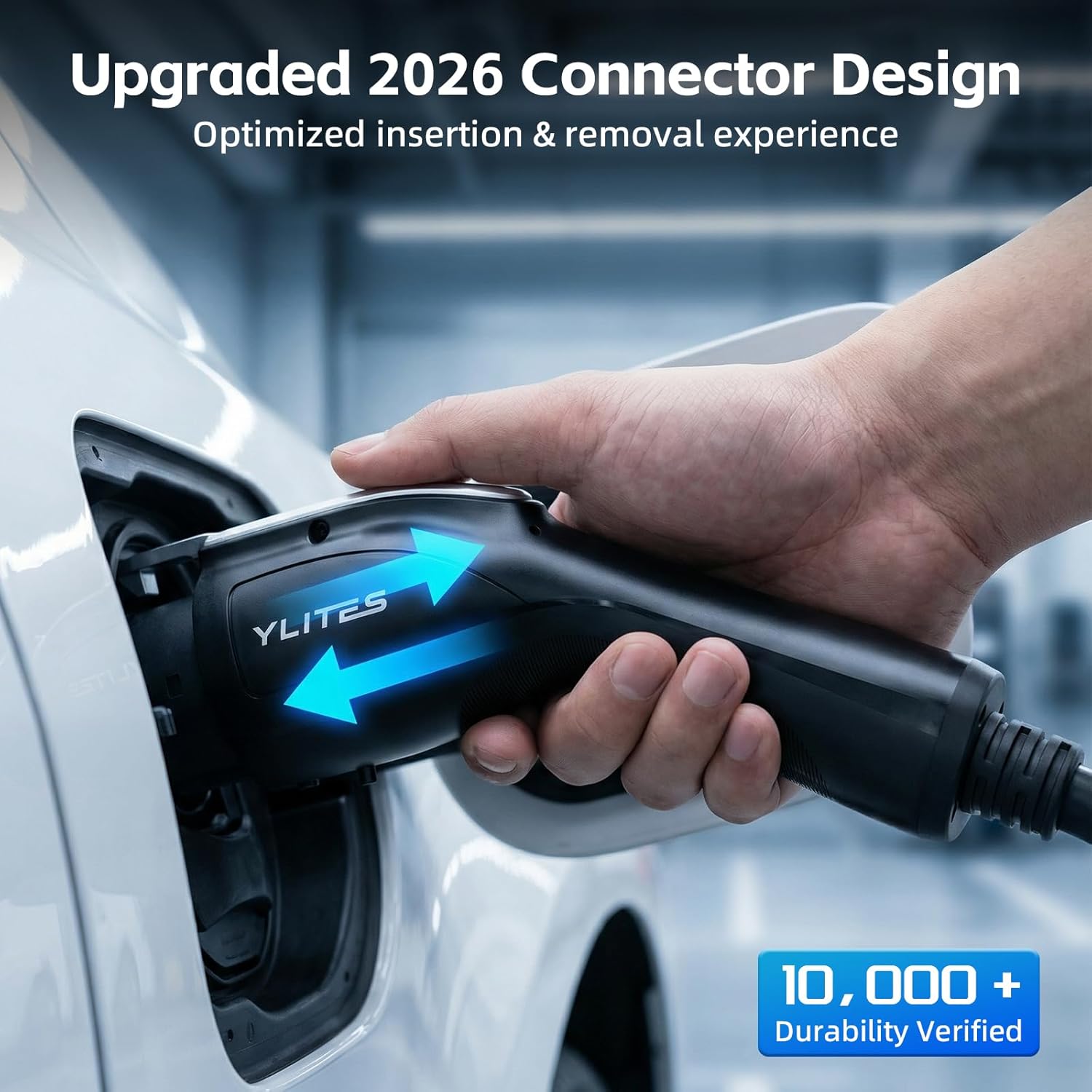 Level 2 EV Charger 40Amp, 240V 9.6KW Portable Electric Vehicle Charging Stations with NEMA 14-50P, 25FT Cable Adjustable Current/Timing Delay Home Electric Car Charger for J1772 BEVs/PHEVs