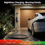 2026 Upgraded Level 1 & 2 Portable EV Charger, 25Ft J1772 Charging Cable, 8–16Amp Adjustable Current with Delay Start, 110–240V, NEMA 6-20 Plug with 5-15 Adapter, for All EVs & PHEVs